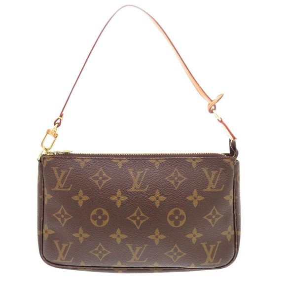 LOUIS VUITTON Brown Monogram Pochette Pouch